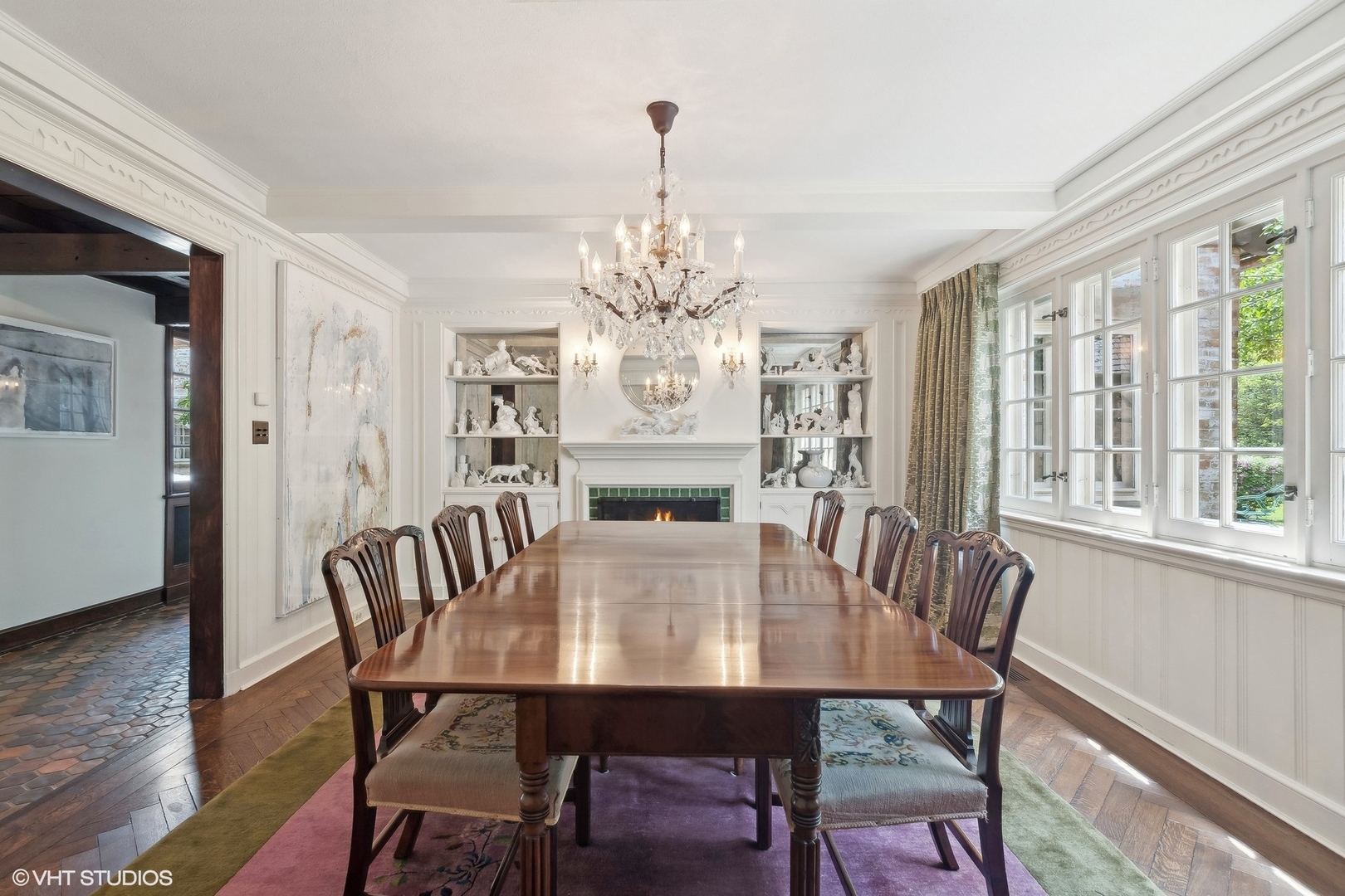885 Maplewood Road Lake Forest, IL 60045 - Photo 17 of 78 a view of a dining room with furniture window and wooden floor