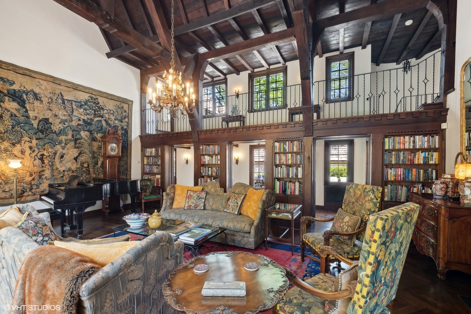 885 Maplewood Road Lake Forest, IL 60045 - Photo 21 of 78 a living room with furniture fireplace and a large window