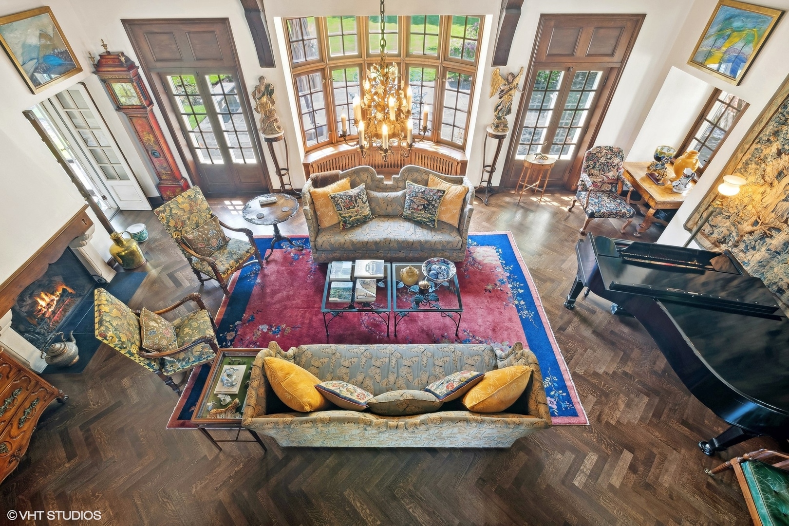 885 Maplewood Road Lake Forest, IL 60045 - Photo 38 of 78 a living room with furniture rug and floor to ceiling windows