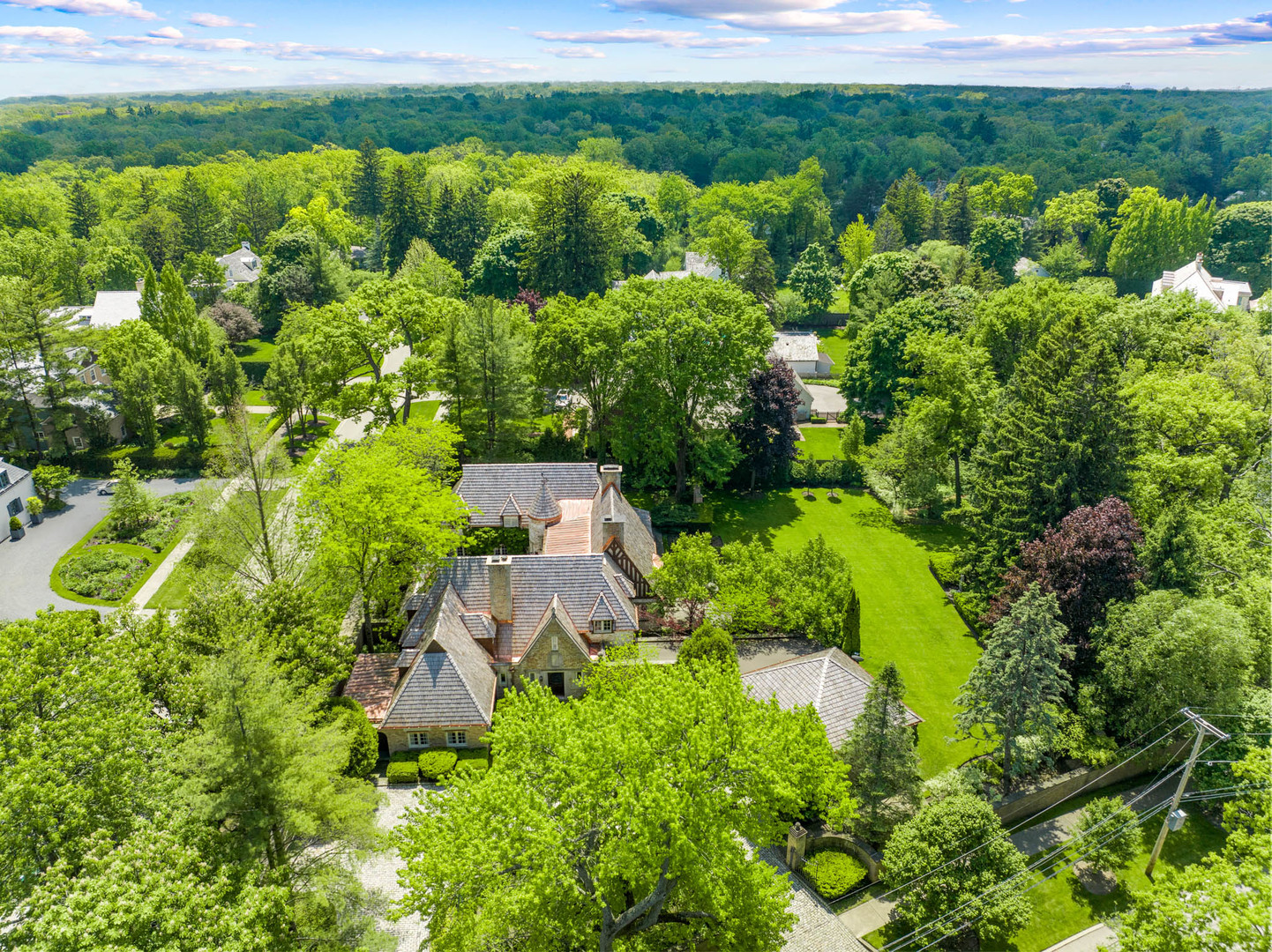 885 Maplewood Road Lake Forest, IL 60045 - Photo 69 of 78 an aerial view of residential house with outdoor space and trees all around