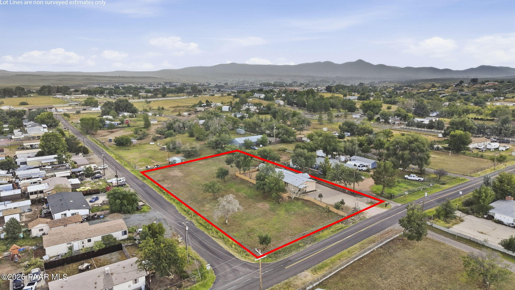385 South Dewey Road Dewey, AZ 86327 - Photo 4 of 24 Aerial Front Lot line