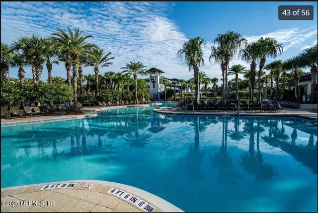 a view of a garden with a fountain