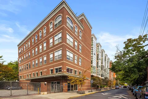 a front view of a building