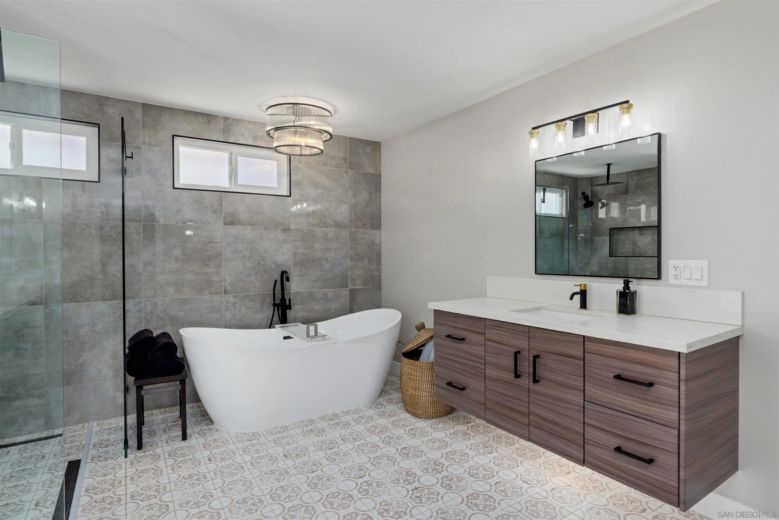 521 Rancho Camino Fallbrook, CA 92028 - Photo 29 of 72 a bathroom with a sink and a mirror