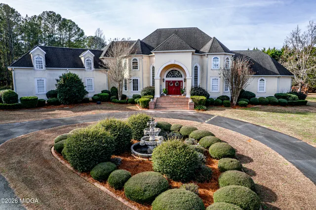 a view of a lush green field