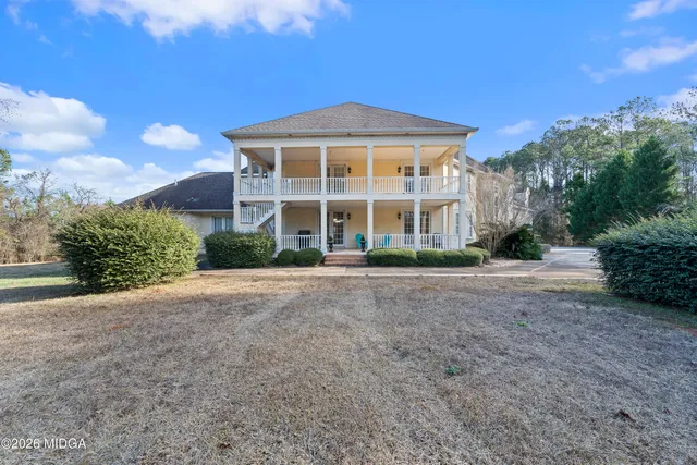 an aerial view of multiple house