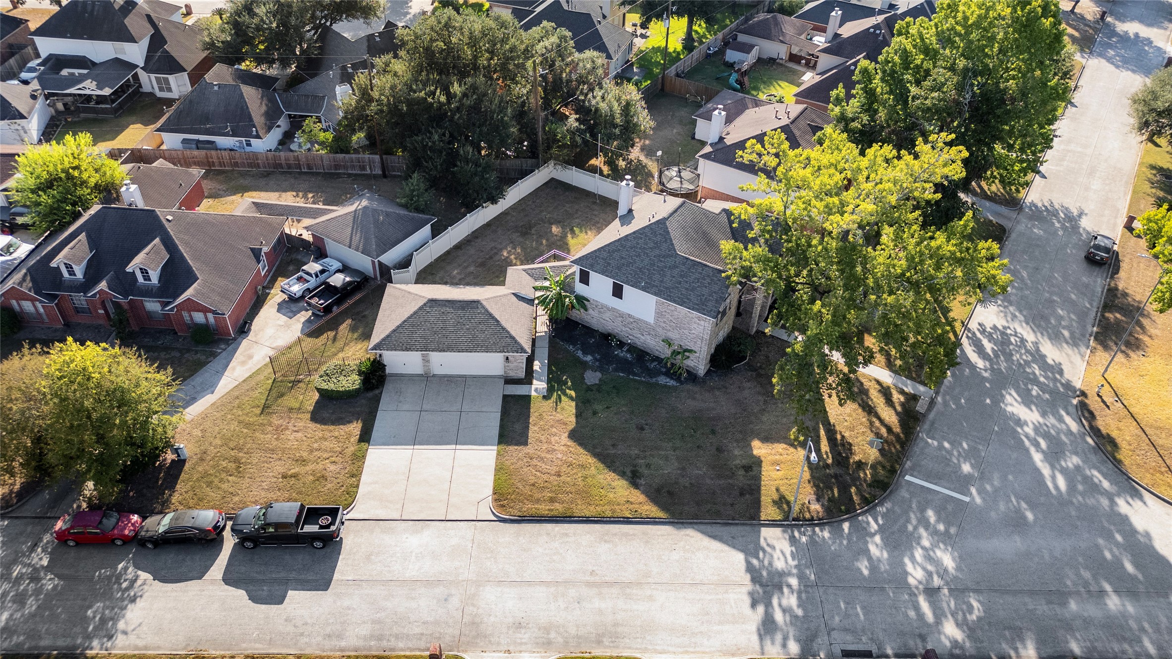 2922 Travick Lane Houston, TX 77073 - Photo 42 of 49 a aerial view of a house with a yard and potted plants
