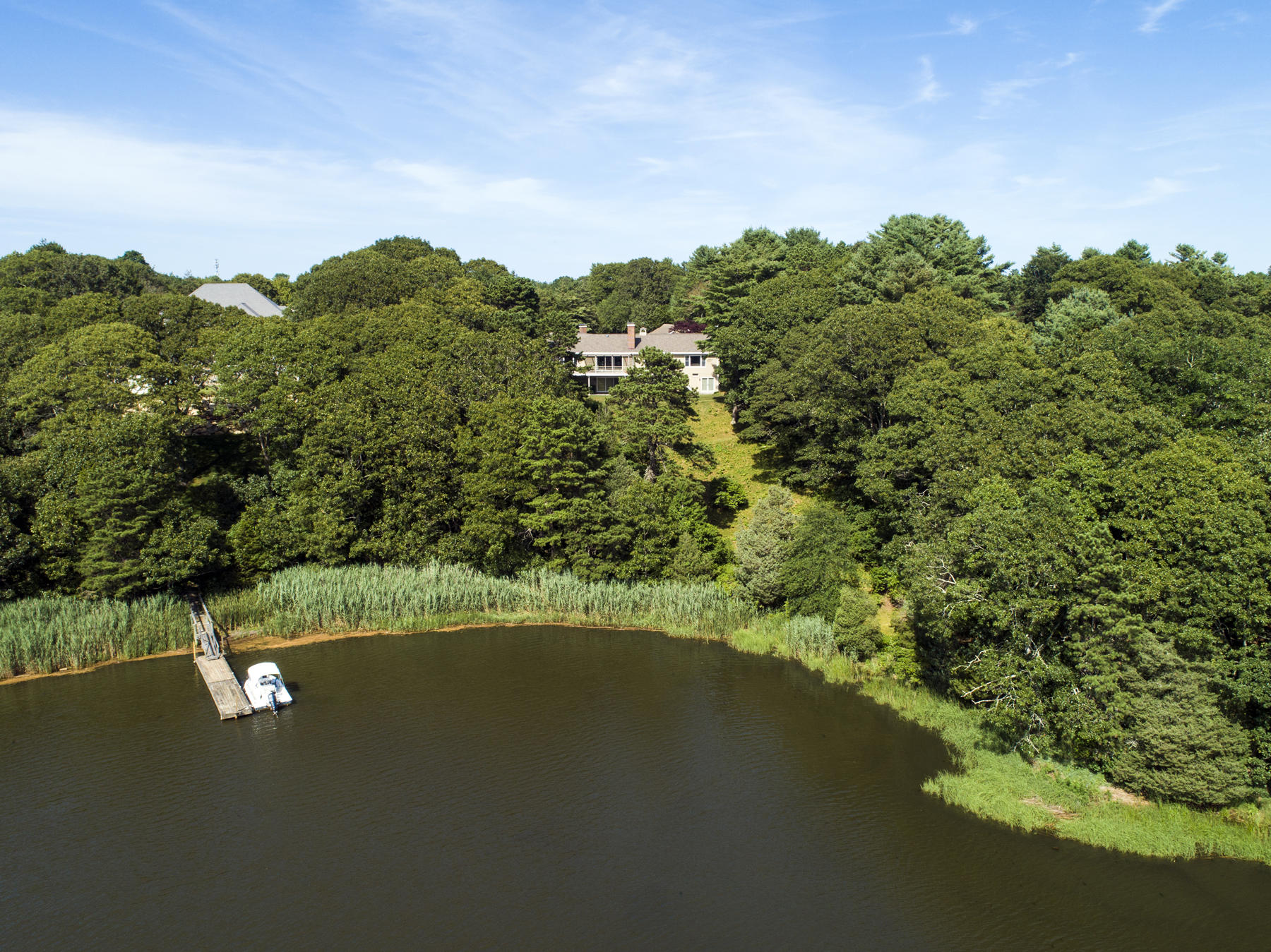 1855 South County Road Osterville, MA 02655 - Photo 23 of 26 an aerial view of a houses with a yard