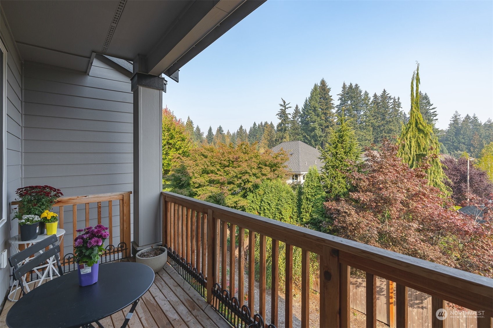 1621 Seattle Hill Road, Unit D3 Bothell, WA 98012 - Photo 20 of 25 a view of a balcony with flower plants