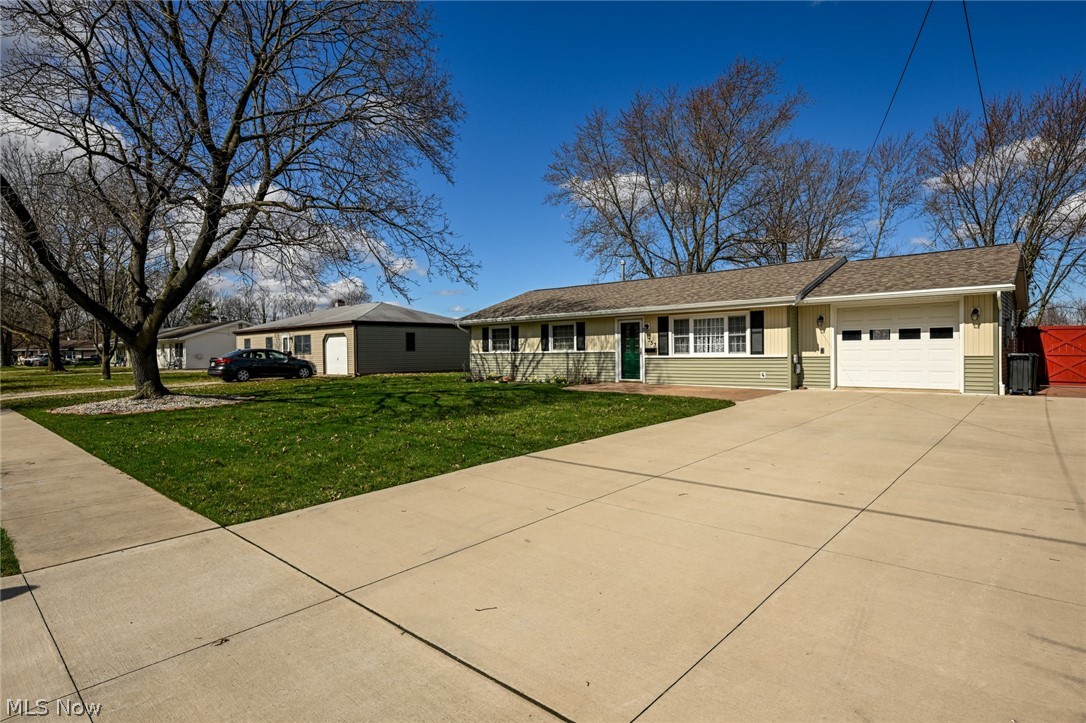 Front of home and Driveway
