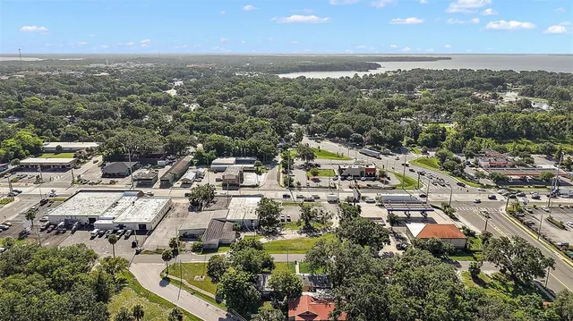 an aerial view of a city with lots of residential buildings