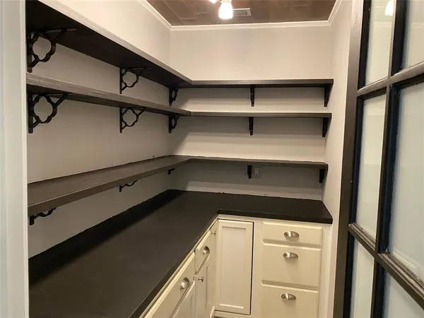 a close view of closet
