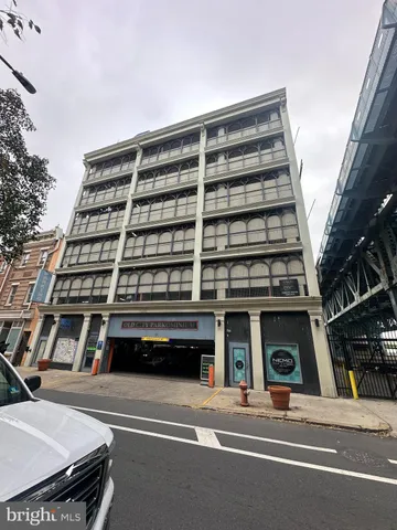 a front view of a multi story building