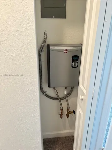 a view of a bathroom from a hallway