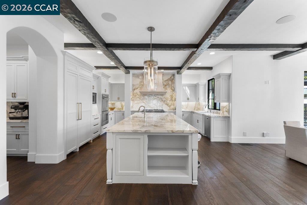640 El Pintado Road Danville, CA 94526 - Photo 6 of 60 a kitchen with stainless steel appliances granite countertop a white cabinets and wooden floor