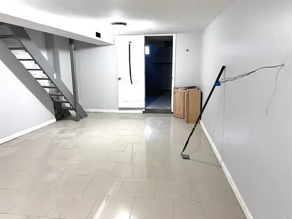 a view of an entryway with staircase