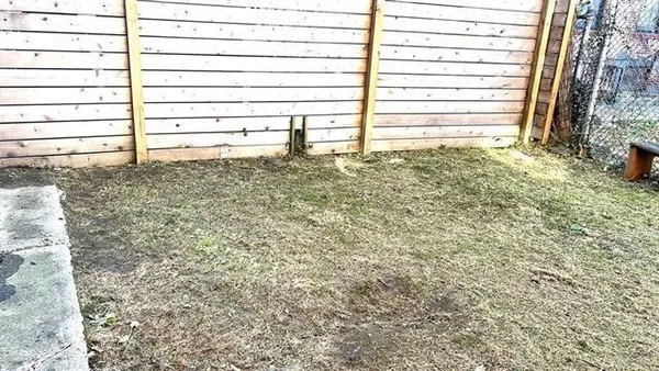 a view of a room with a window