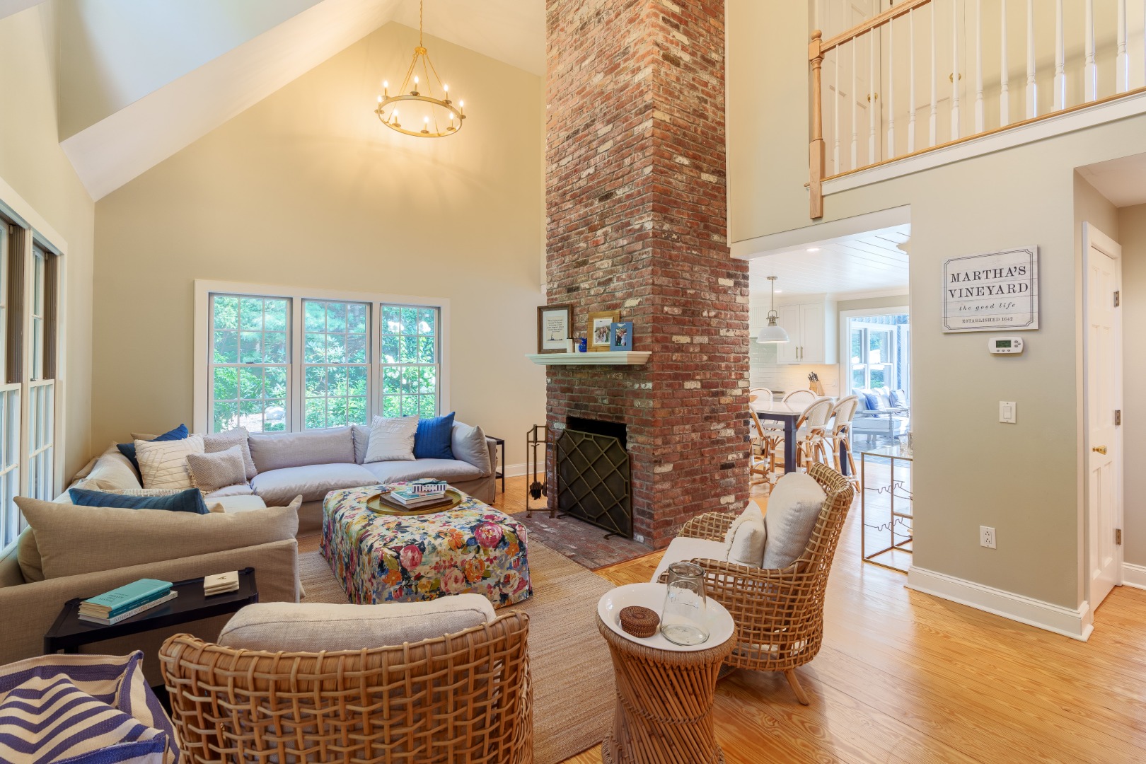 70 Marthas Road Edgartown, MA 02539 - Photo 8 of 54 a living room with furniture and a fireplace
