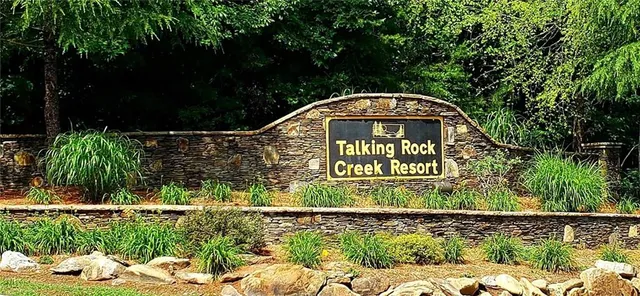 a view of a sign in a yard