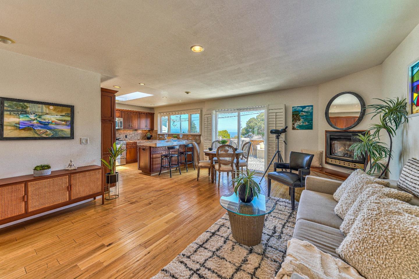 591 Belden Street Monterey, CA 93940 - Photo 6 of 27 a living room with fireplace furniture and a flat screen tv