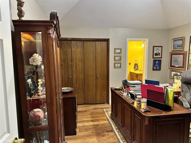 a kitchen with stainless steel appliances granite countertop a stove and a refrigerator