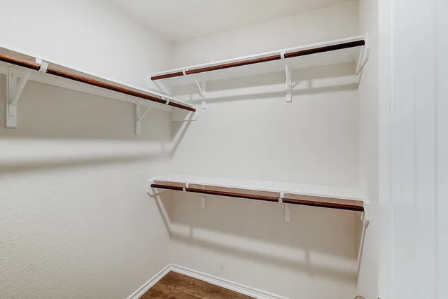 a close view of closet