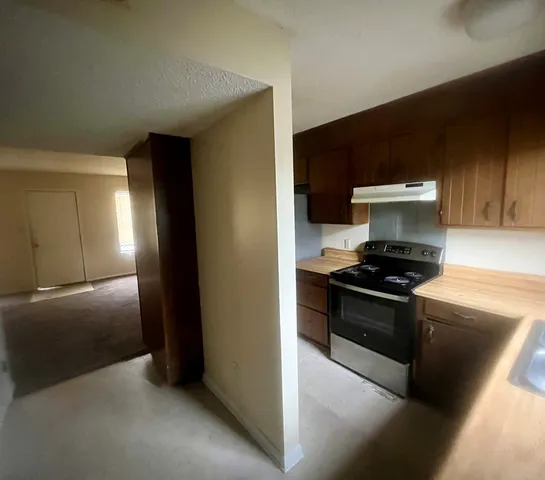 an empty room with a window