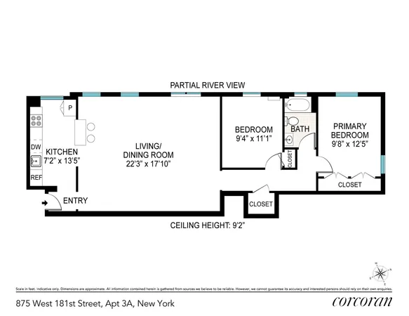 $699,000 | 875 West 181st Street, Unit 3A | Hudson Heights