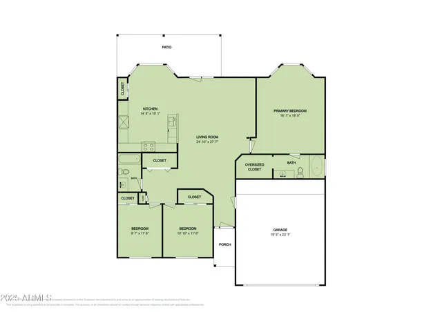 an empty room with a chandelier fan and windows