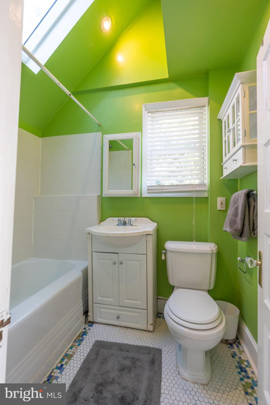706 Cedarcroft Road Baltimore, MD 21212 - Photo 22 of 32 Upper level hall bath with skylight