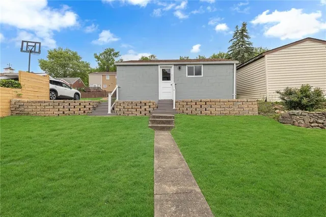 a backyard of a house