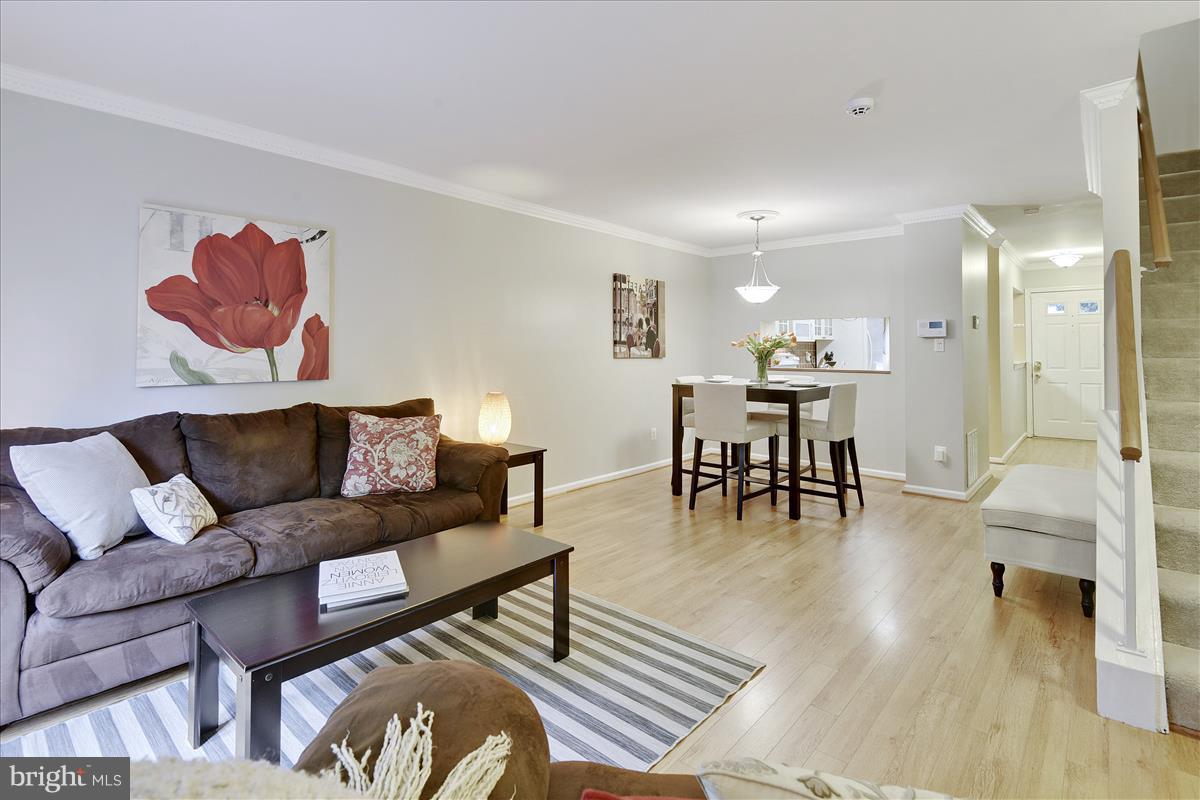 8448 Springfield Oaks Drive Springfield, VA 22153 - Photo 5 of 28 Freshly painted living room with dentil molding