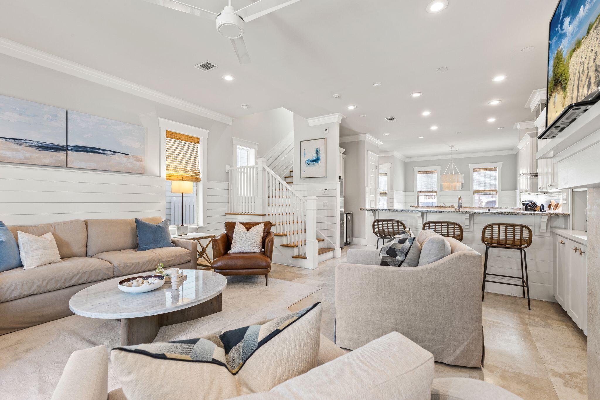 51 Trigger Trail East Inlet Beach, FL 32461 - Photo 12 of 57 a living room with furniture kitchen and a table