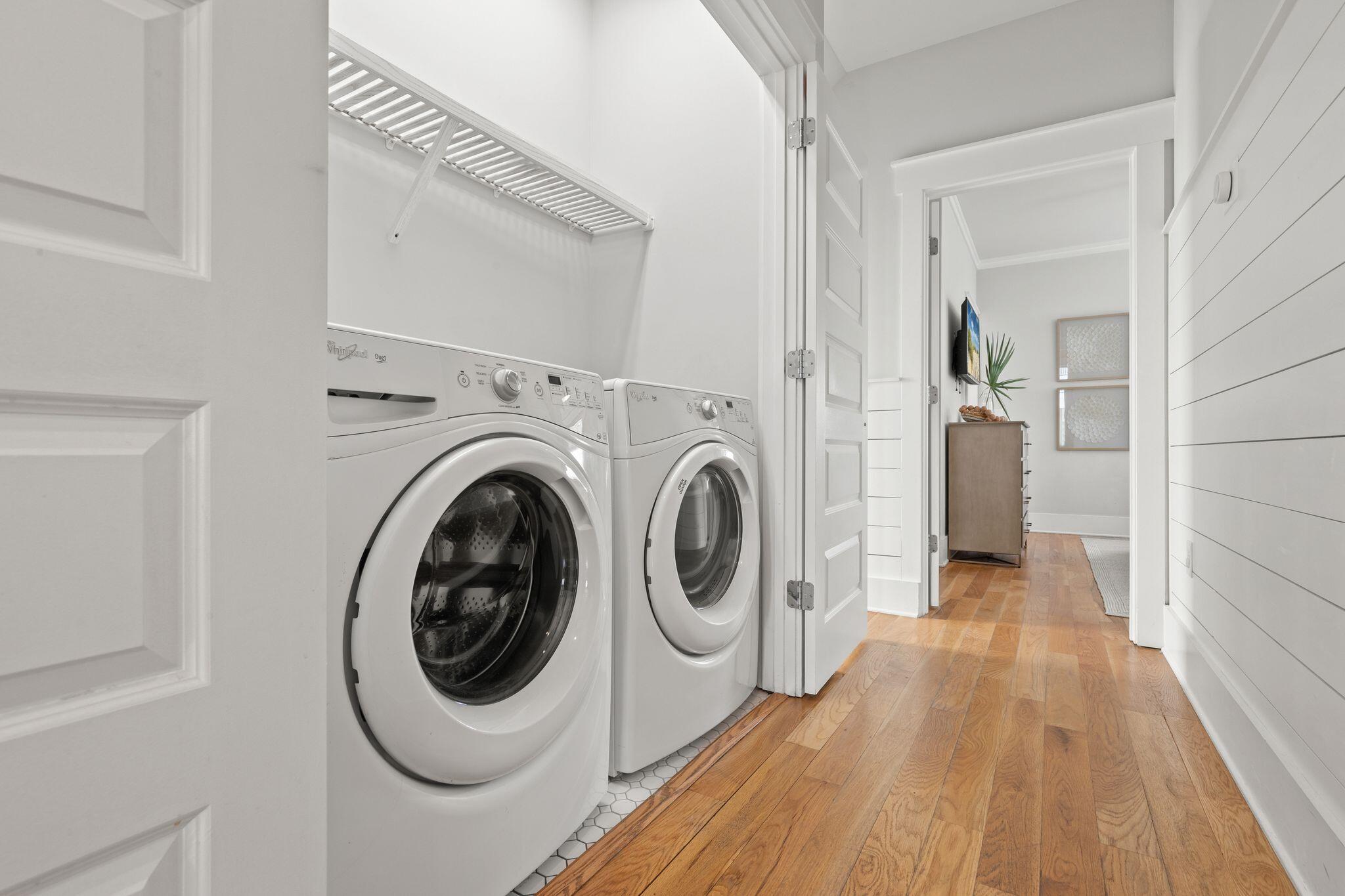 51 Trigger Trail East Inlet Beach, FL 32461 - Photo 26 of 57 a view of a hallway with washer and dryer