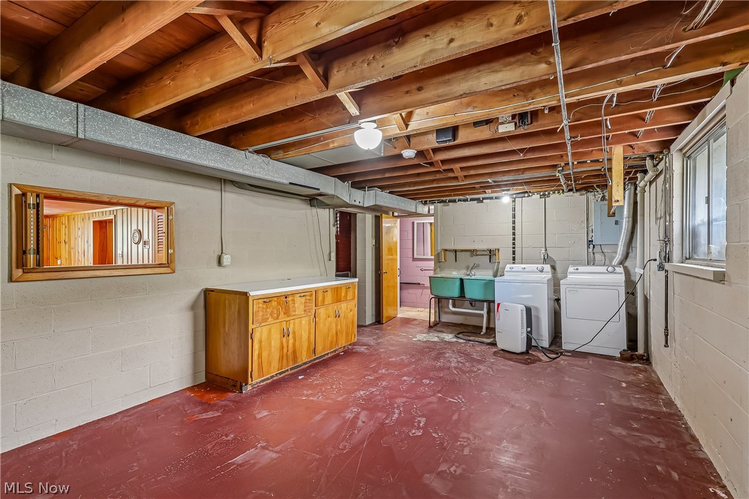 2060 6th Street Southwest Akron, OH 44314 - Photo 34 of 46 Lower level basement and laundry area
