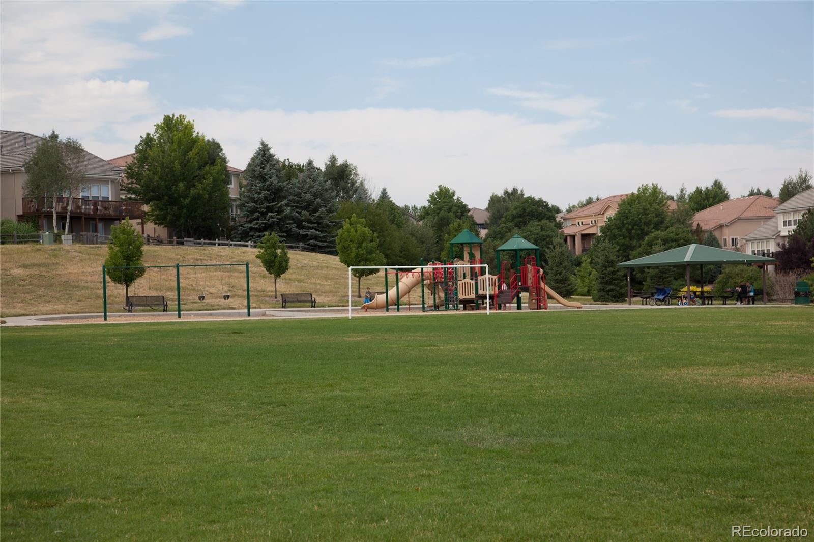 669 Walden Court Highlands Ranch, CO 80126 - Photo 27 of 34 a childrens park with lots of swings and slides
