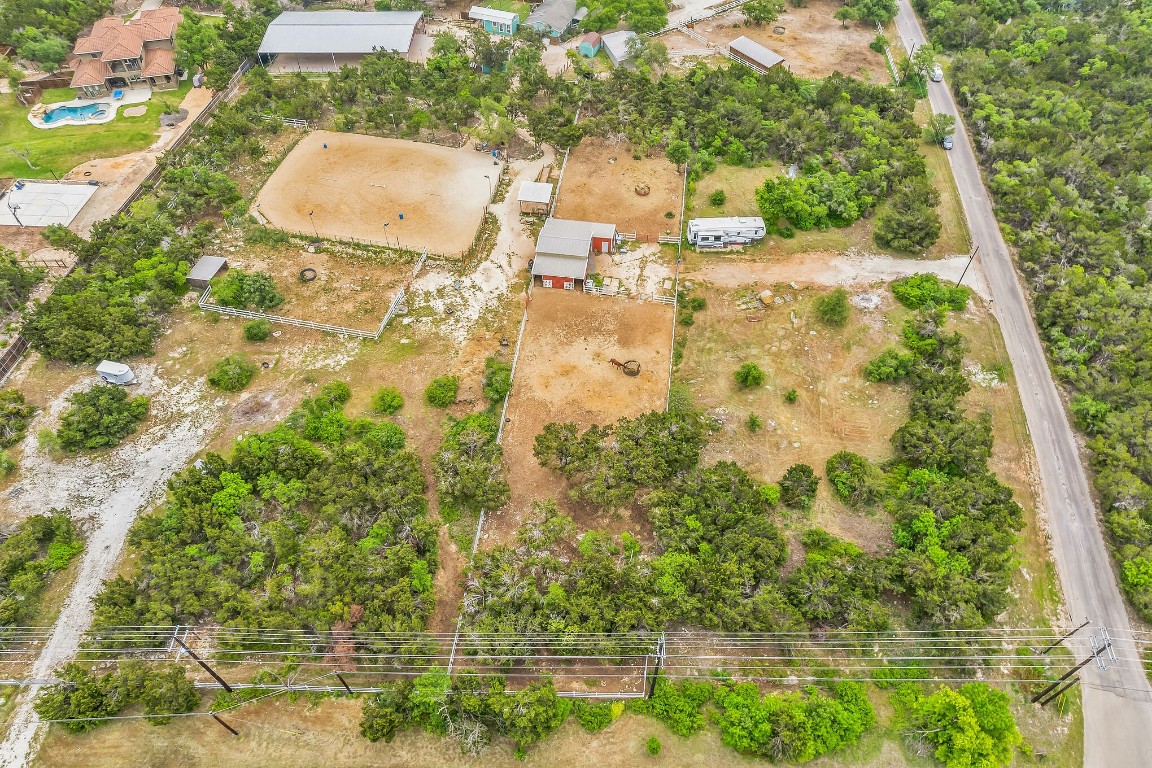 17008 Trails End Road Leander, TX 78641 - Photo 10 of 26 an aerial view of residential house with pool and trees all around