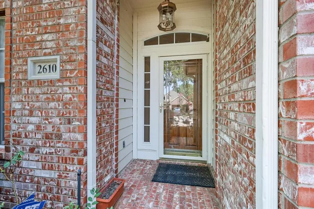 a view of front door of house