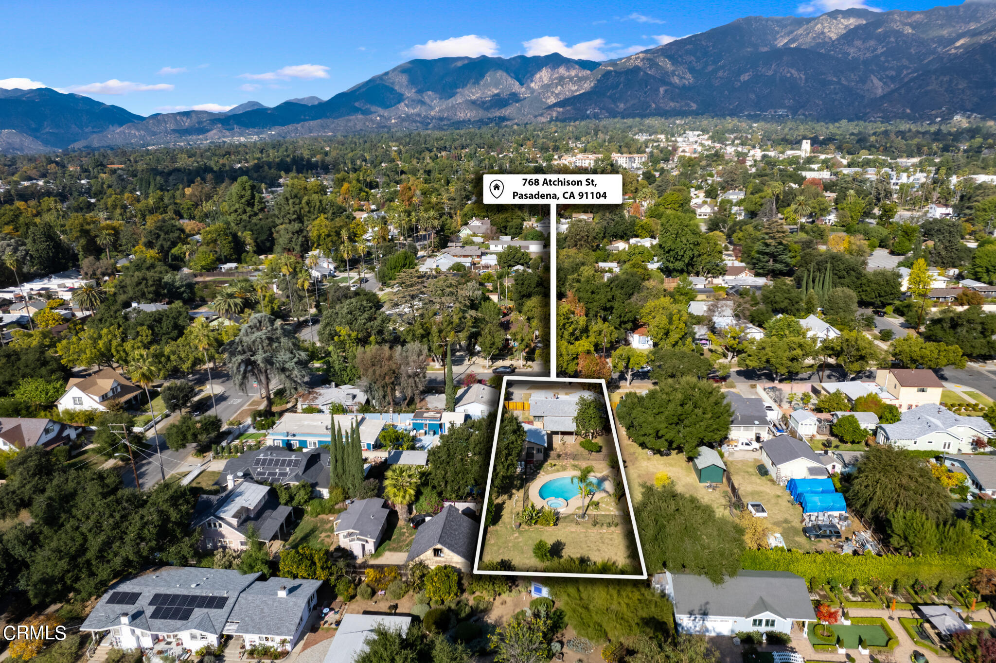 768 Atchison Street Pasadena, CA 91104 - Photo 23 of 23 an aerial view of residential house with an outdoor space and seating