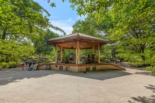 a view of a backyard with a garden