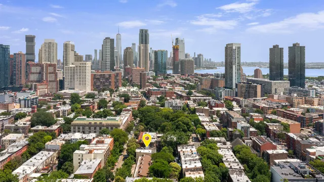 an aerial view of city