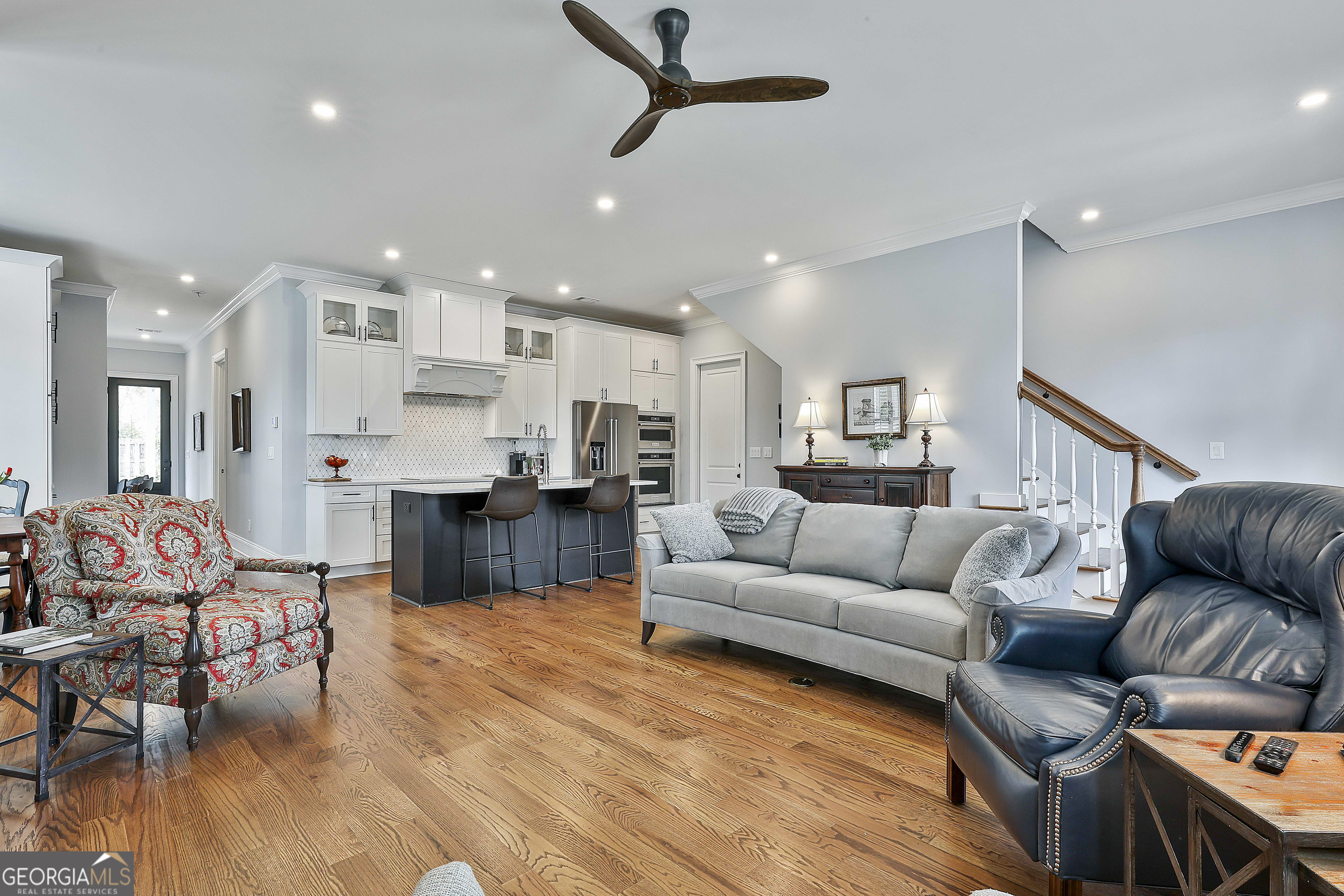 6 Casey Road Newnan, GA 30263 - Photo 13 of 46 a living room with furniture and kitchen view