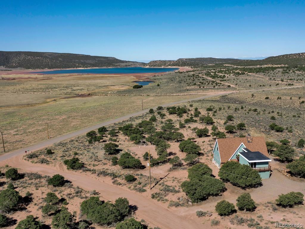 a view of ocean and mountain
