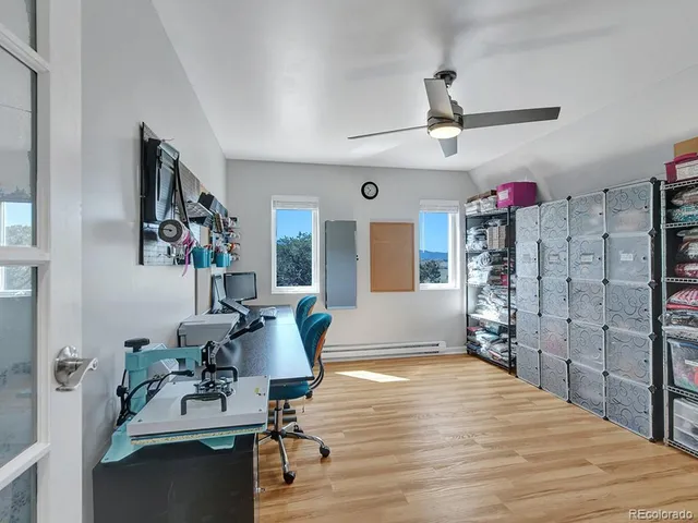 a very nice looking room with a large window