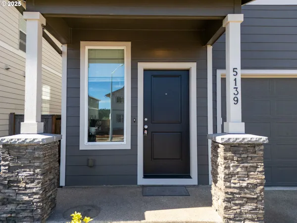 a view of front door of house