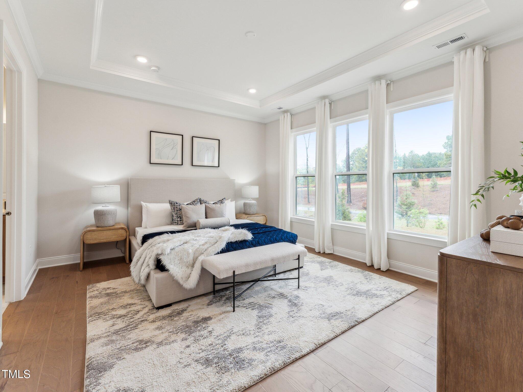 208 Regency Rdg Drive Holly Springs, NC 27540 - Photo 5 of 45 Primary suite with soffit ceiling detail and natural light