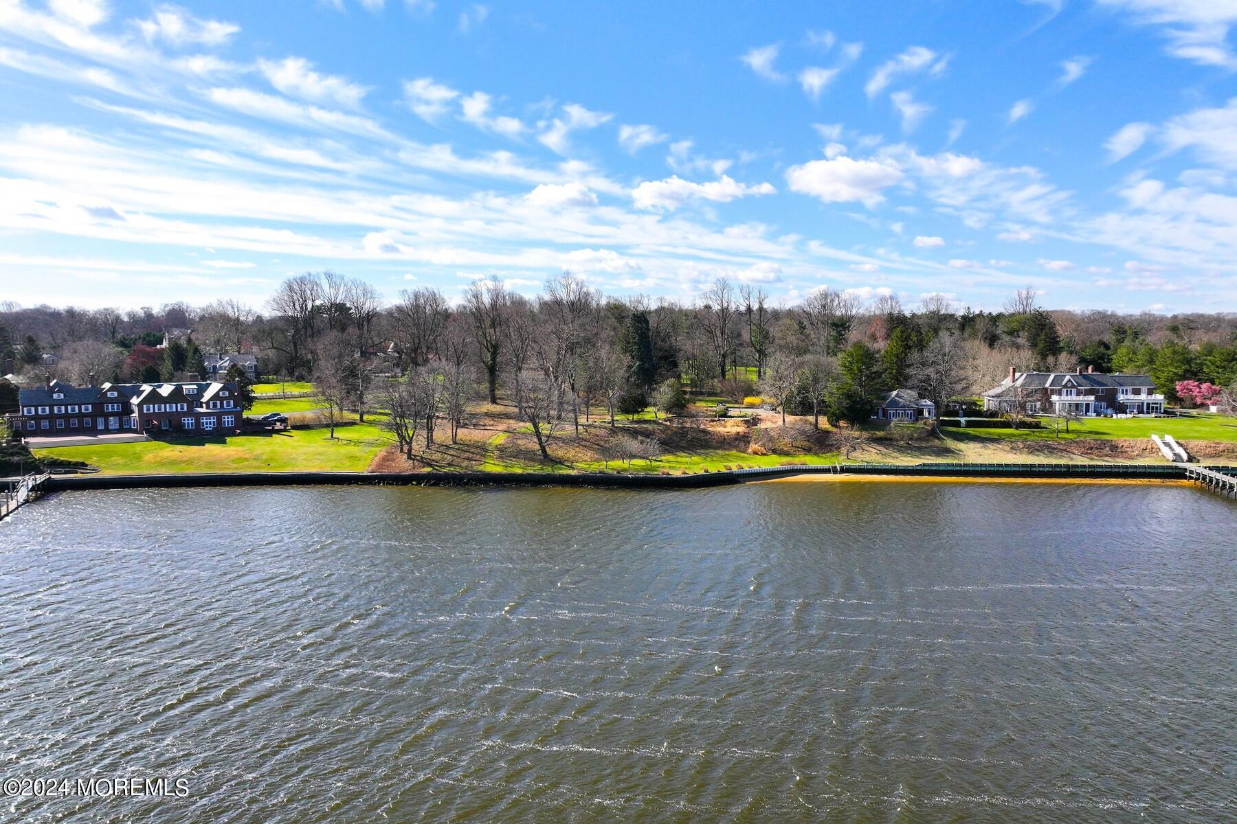 a view of a lake with houses