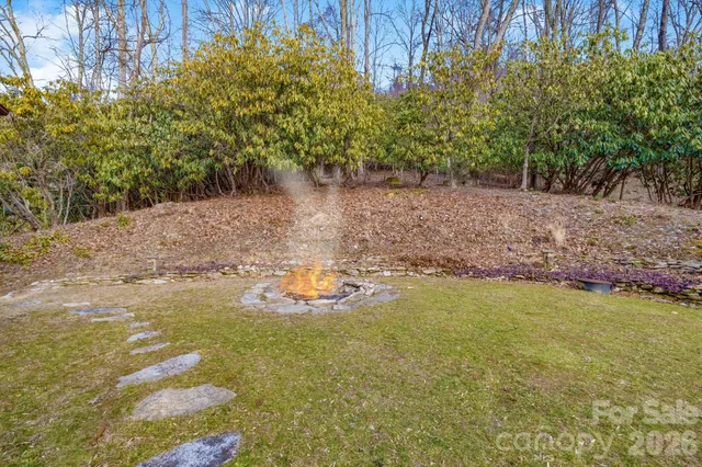 a view of a swimming pool with a yard