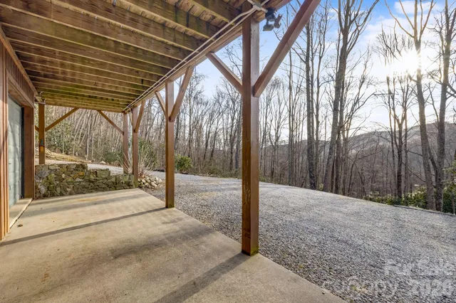 a view of a yard with a tree