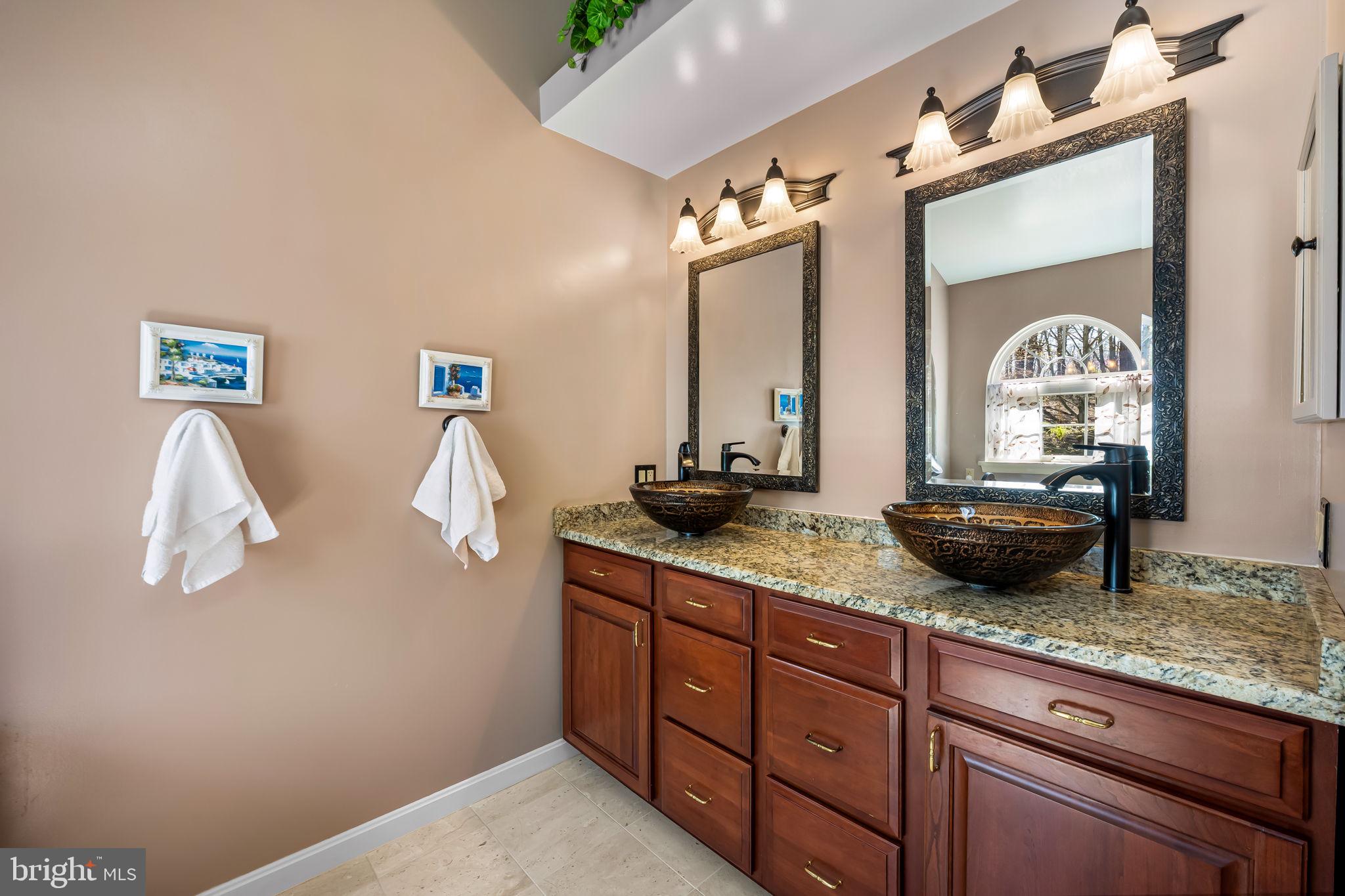 6815 Cherry Tree Court New Market, MD 21774 - Photo 46 of 86 a bathroom with double vanity sink and a mirror